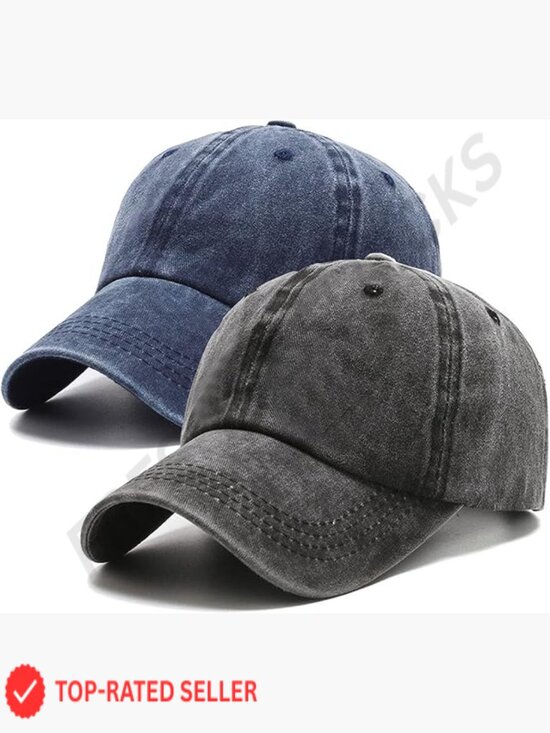 Vintage Washed Distressed Cotton Baseball Cap Dad Hat Unisex Adjustable Low main image 4